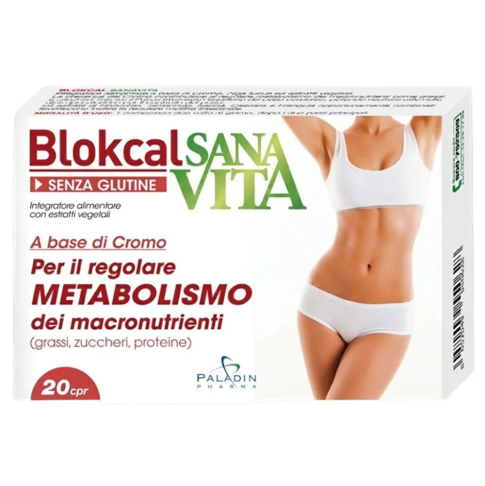 Paladin Sanavita - Blokcal Integratore per l'equilibrio del peso, 20 compresse
