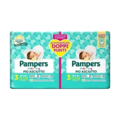 Pampers Baby Dry - Pannolini Taglia 3 Midi 4-9Kg, 20 + 20 pannolini