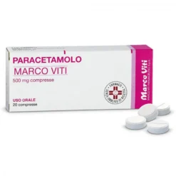 Paracetamolo Mv 500mg Antipiretico e Analgesico, 20 Compresse