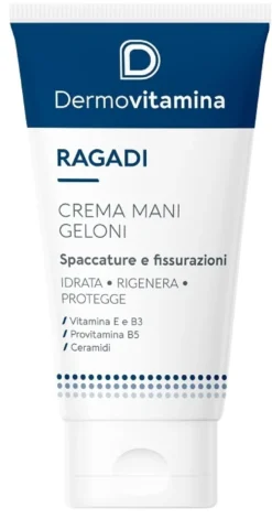 Pasquali Dermovitamina Ragadi Geloni - Crema mani riparatrice per ragadi e geloni, 75 ml