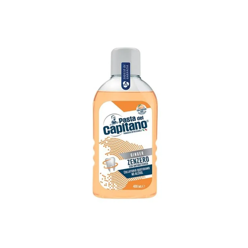 Pasta del Capitano Collutorio allo zenzero - Collutorio antibatterico e senza alcol, 400 ml