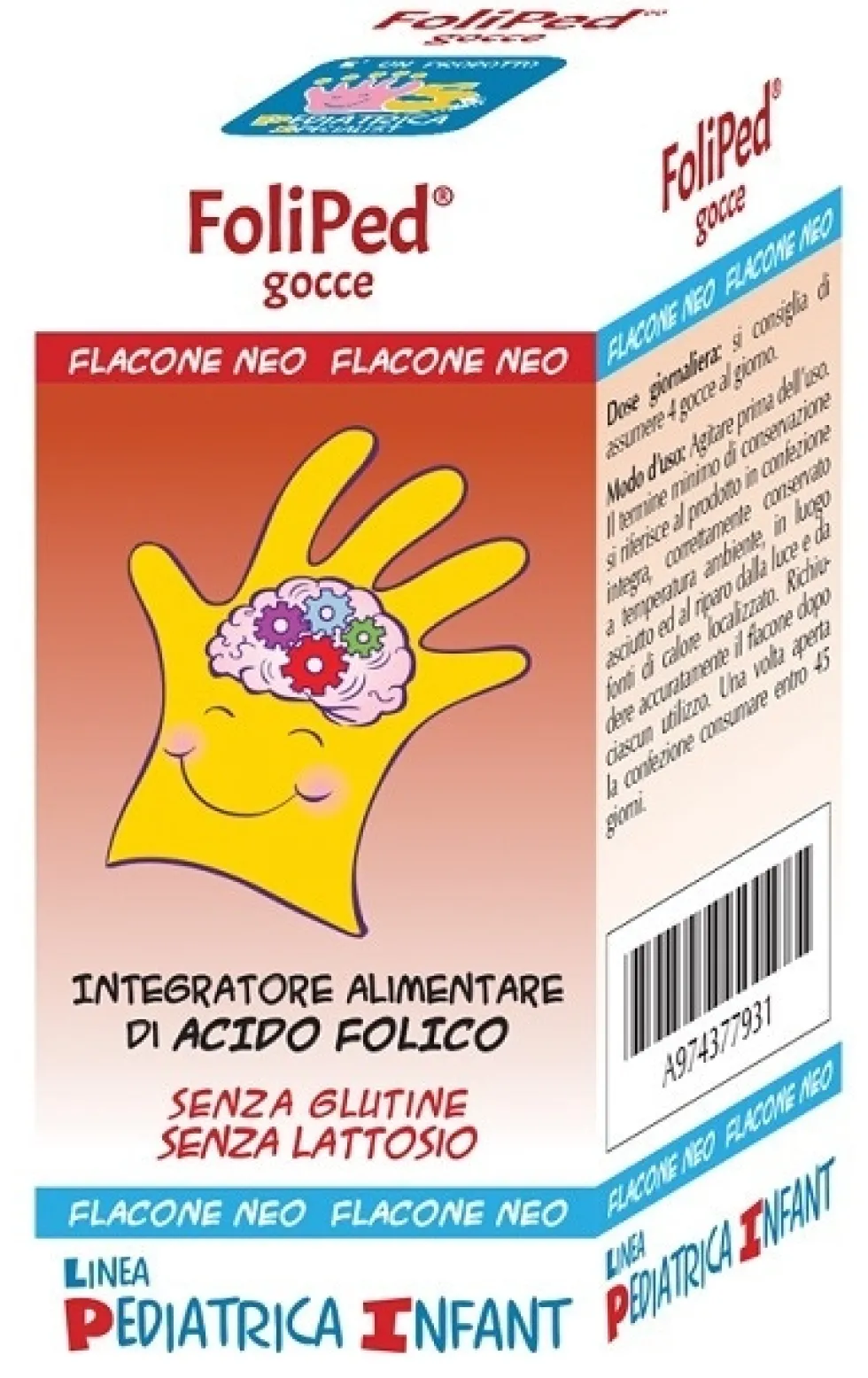 Pediatrica Foliped - Integratore di acido folico in gocce Pediatrica Specialist per bambini, 5 ml