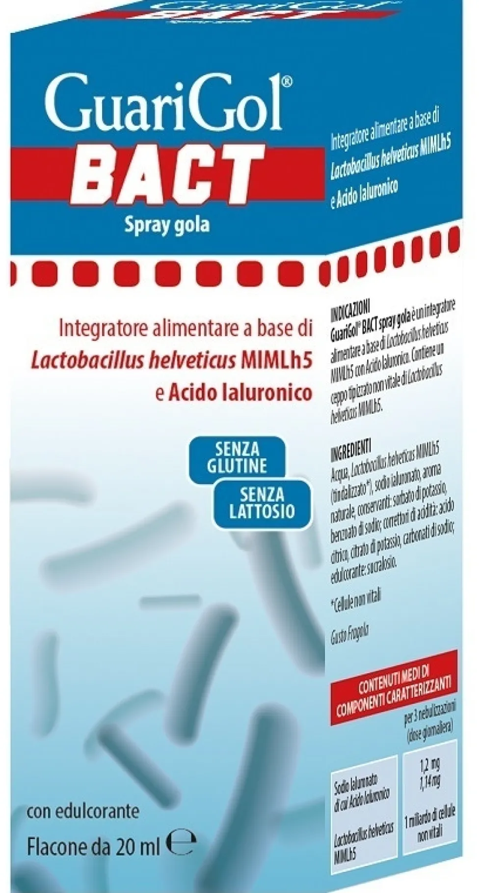Pediatrica GuariGol Bact 20ml - Spray orale lenitivo per il benessere della gola, 20 ml