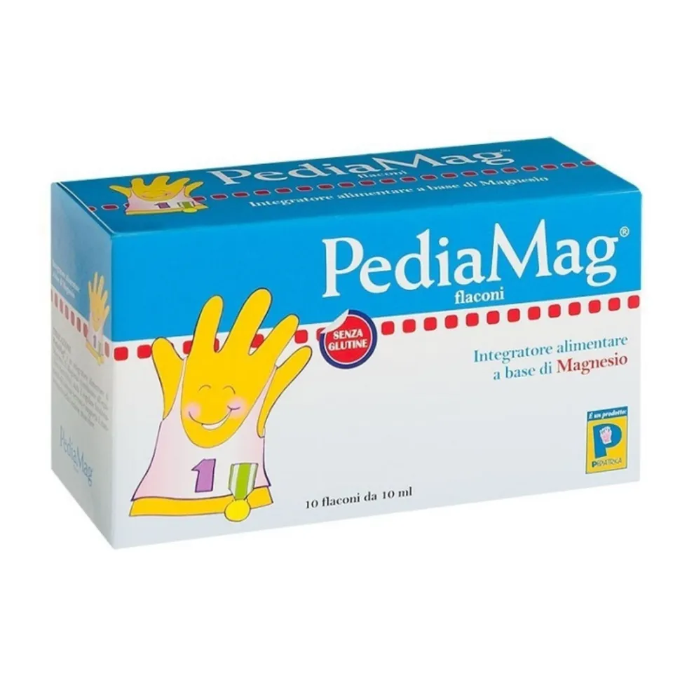 Pediatrica Pediamag integratore alimentare - Magnesio liquido per i bambini, 10 flaconcini da 10 ml