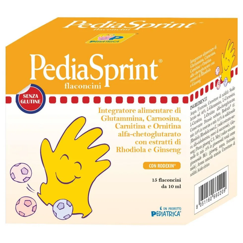 Pediatrica Pediasprint - integratore alimentare per la stanchezza, 15 fiale da 10 ml