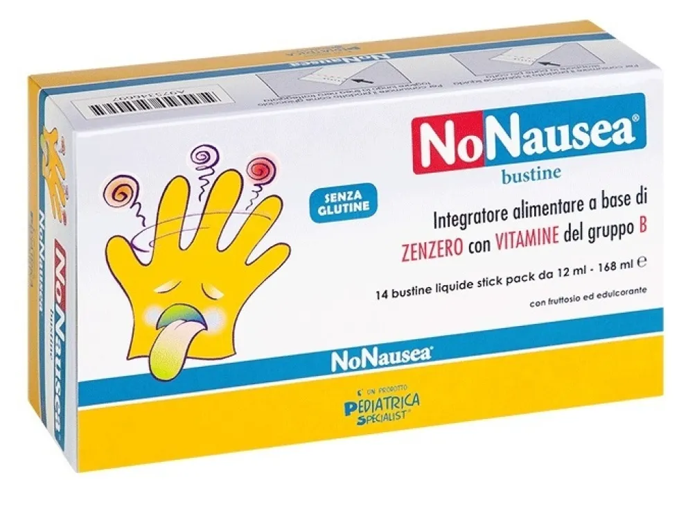 Pediatrica Specialist Nonausea - Integratore alimentare antinausea e digestivo, 14 bustine da 12 ml