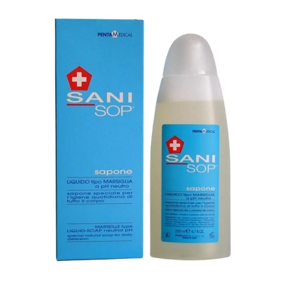 Pentamedical SaniSop - Sapone liquido tipo Marsiglia per pelle sensibile, 200 ml
