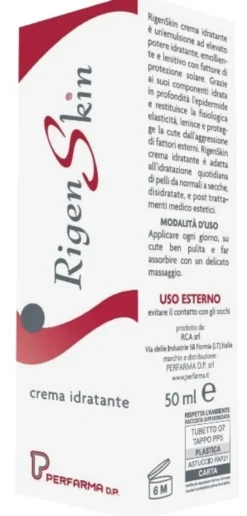 Perfarma DP Crema idratante RigenSkin - Emulsione lenitiva e protettiva per la pelle secca, 50 ml