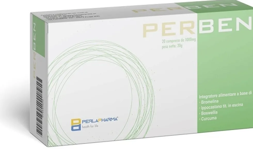 Perla Pharma Perben - Integratore alimentare per il supporto del microcircolo, 20 compresse