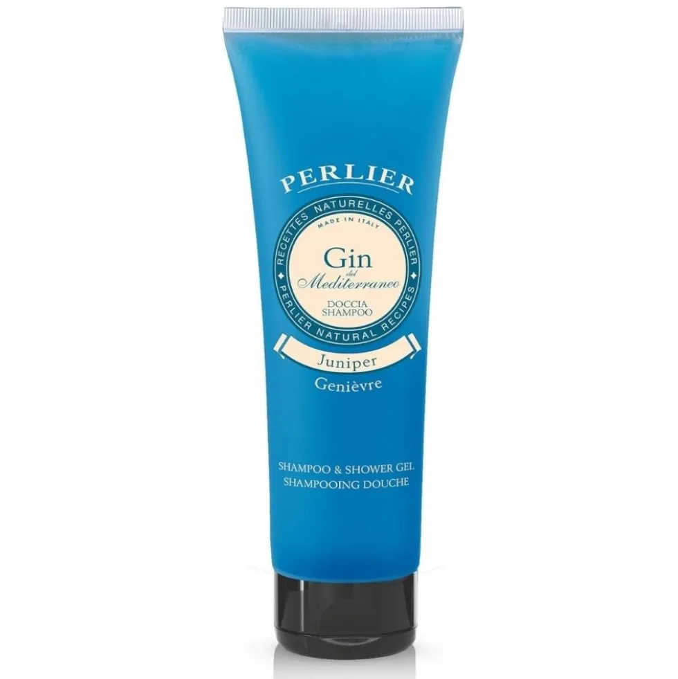 Perlier Gin del Mediterraneo - Doccia shampoo energizzante per il corpo e i capelli, 250 ml