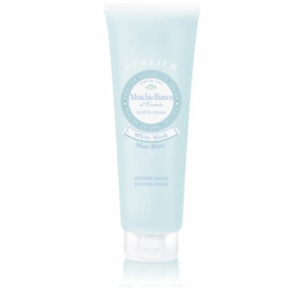 Perlier Muschio Bianco - Doccia crema detergente ed emolliente per il corpo, 250 ml