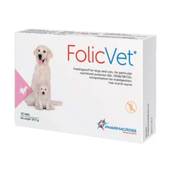 Pharmacross FolicVet Integratore Acido Folico per Cani, 15 Compresse