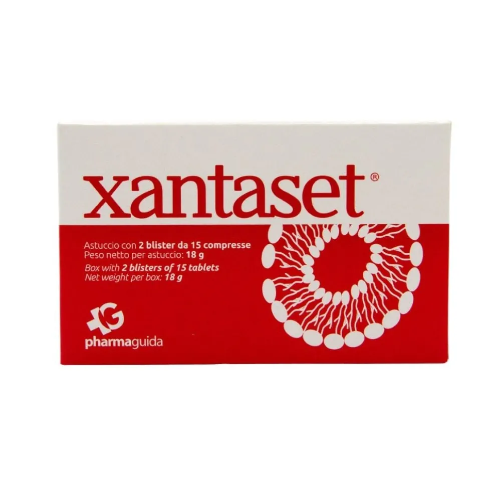 Pharmaguida Xantaset - Integratore alimentare per il microcircolo e il drenaggio, 30 compresse