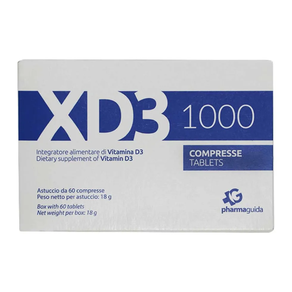 Pharmaguida XD3 1000 Integratore Vitamina D, 60 Compresse