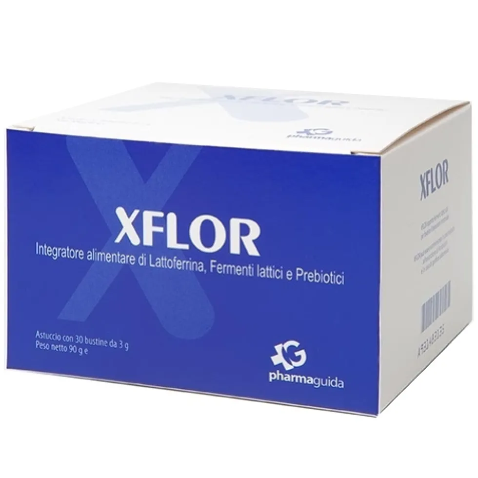 Pharmaguida Xflor - integratore alimentare per la flora intestinale, 30 bustine