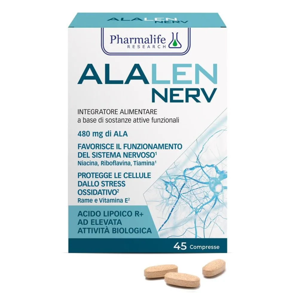 Pharmalife Research Alalen Nerv Integratore Sistema Nervoso, 45 compresse
