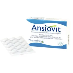 Pharmalife Research Ansiovit - Integratore alimentare per il rilassamento e l'ansia, 30 compresse