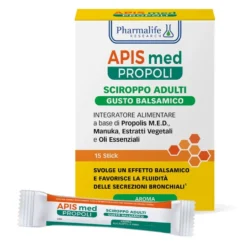 Pharmalife Research APIS med Propoli - Sciroppo Adulti Balsamico Integratore Secrezioni Bronchiali, 15 stick