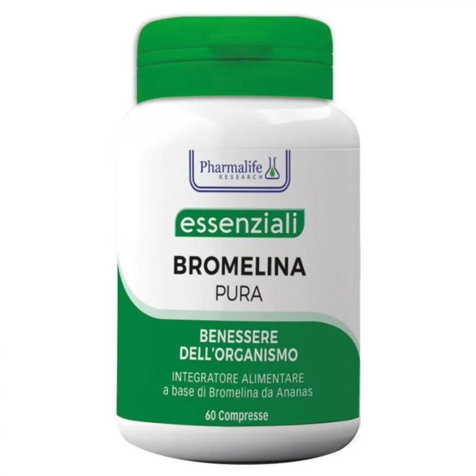 Pharmalife Research Bromelina Pura Integratore per la digestione e il microcircolo, 60 compresse