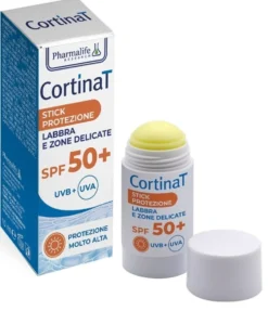 Pharmalife Research Cortinat - Stick solare con SPF 50+ per le labbra e le zone delicate, 10 ml