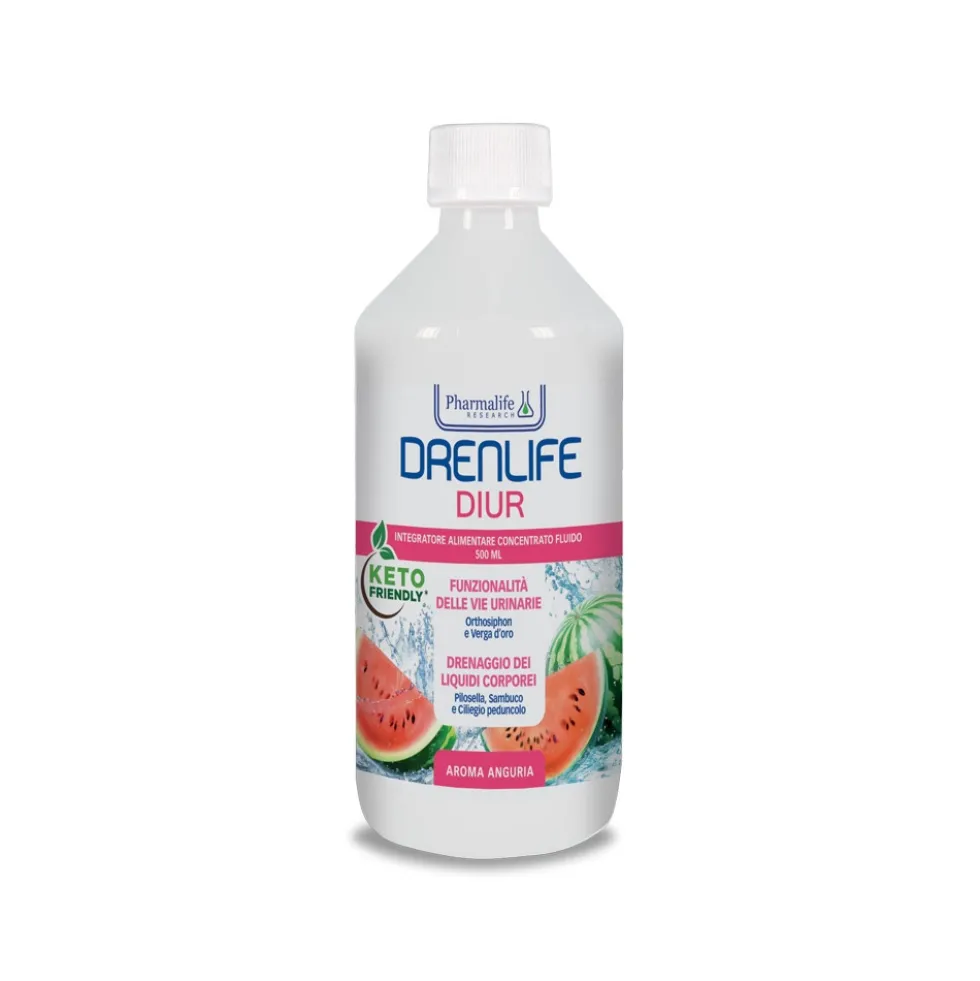 Pharmalife Research Drenlife Diur Integratore Ritenzione Idrica Aroma Anguria, 500ml