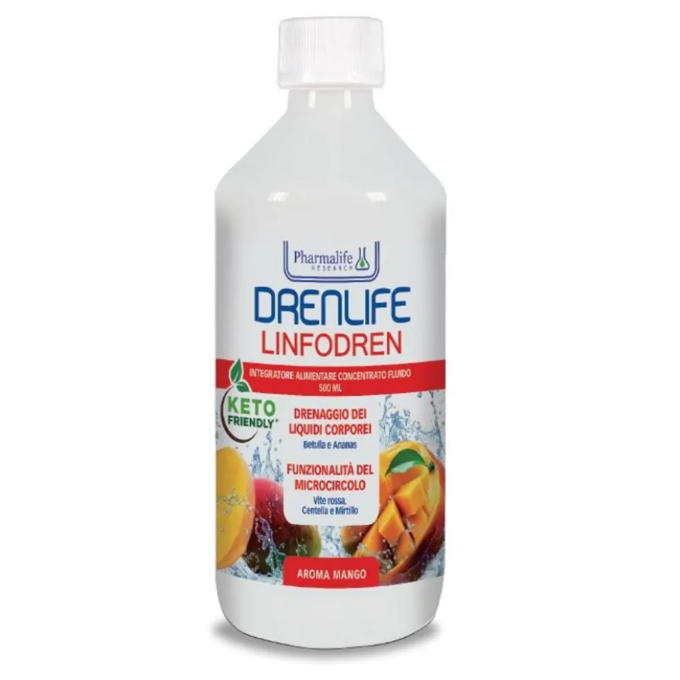 Pharmalife Research Drenlife Linfodren Concentrato Fluido Gusto Mango, 500ml