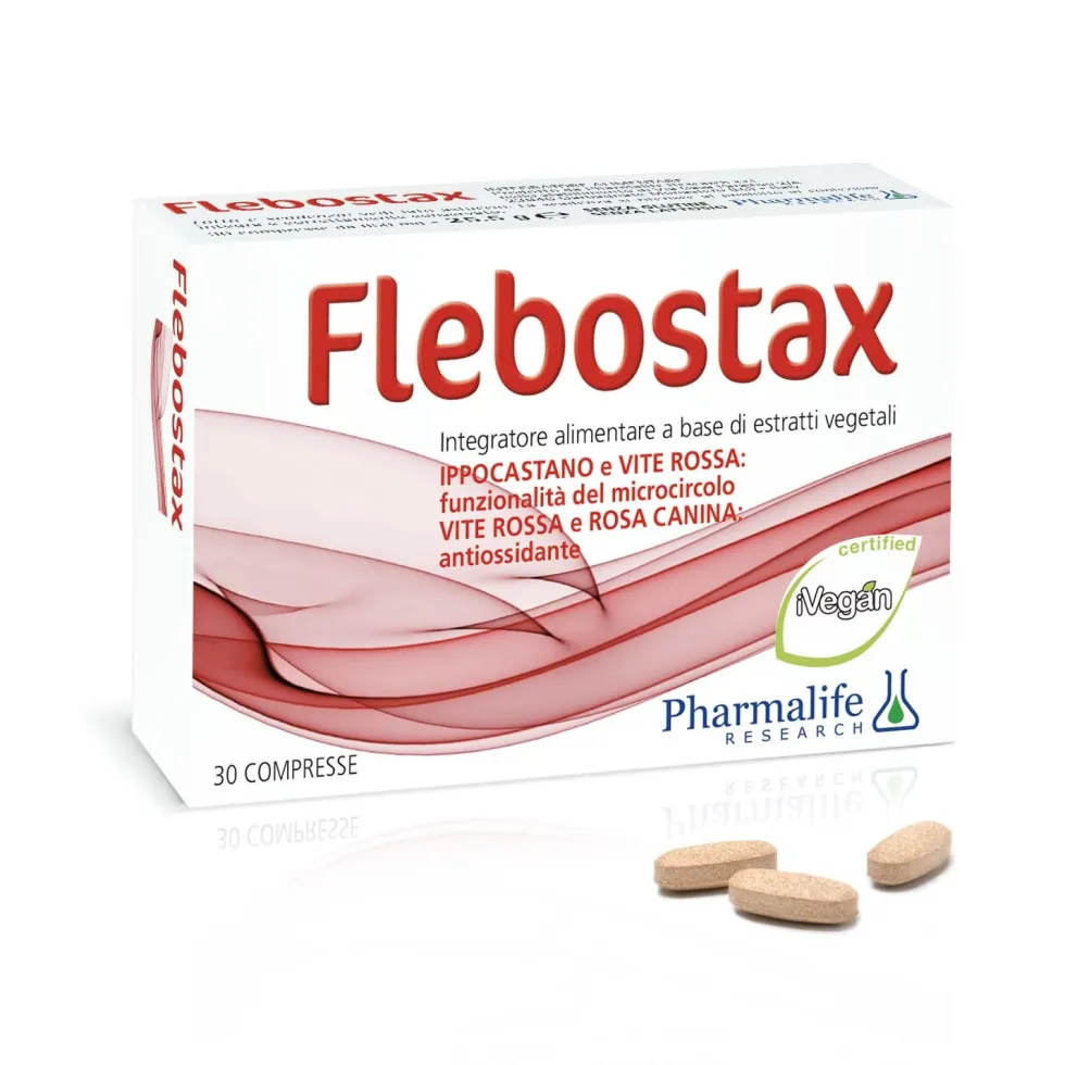 Pharmalife Research Flebostax Integratore Gambe Gonfie e Pesanti, 30 Compresse