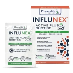 Pharmalife Research Influnex Active Plus Balsamico Integratore Prime Vie Respiratorie, 14 bustine