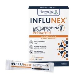 Pharmalife Research Influnex - Lattoferrina Bioattiva Pediatric Integratore Bambini, 15 Stick
