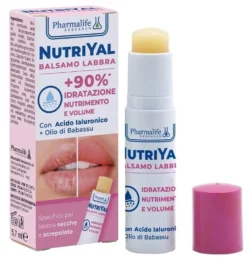 Pharmalife Research Nutriyal - Balsamo per le labbra idratante e rimpolpante, stick da 5,7 ml