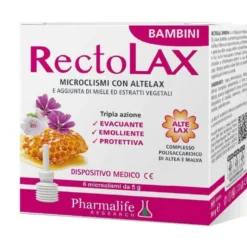 Pharmalife Research Rectolax Bambini - Microclismi pediatrici per la stipsi, 6 microclismi da 5 g