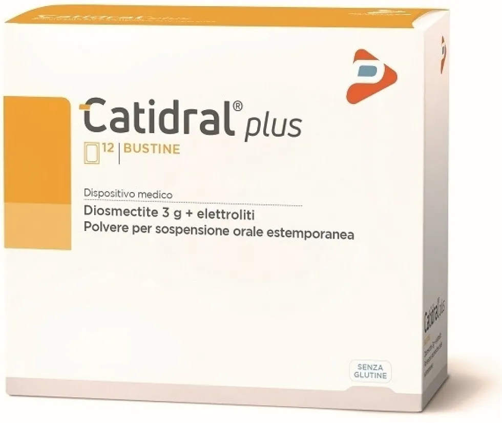 Pharma Line Catidral Plus polvere per diarrea - Dispositivo medico antidiarroico, 12 bustine