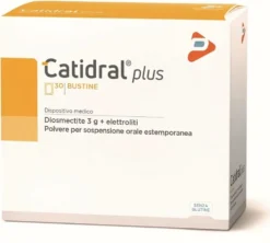 Pharma Line Catidral Plus - Polvere per il trattamento della diarrea acuta e cronica, 30 bustine