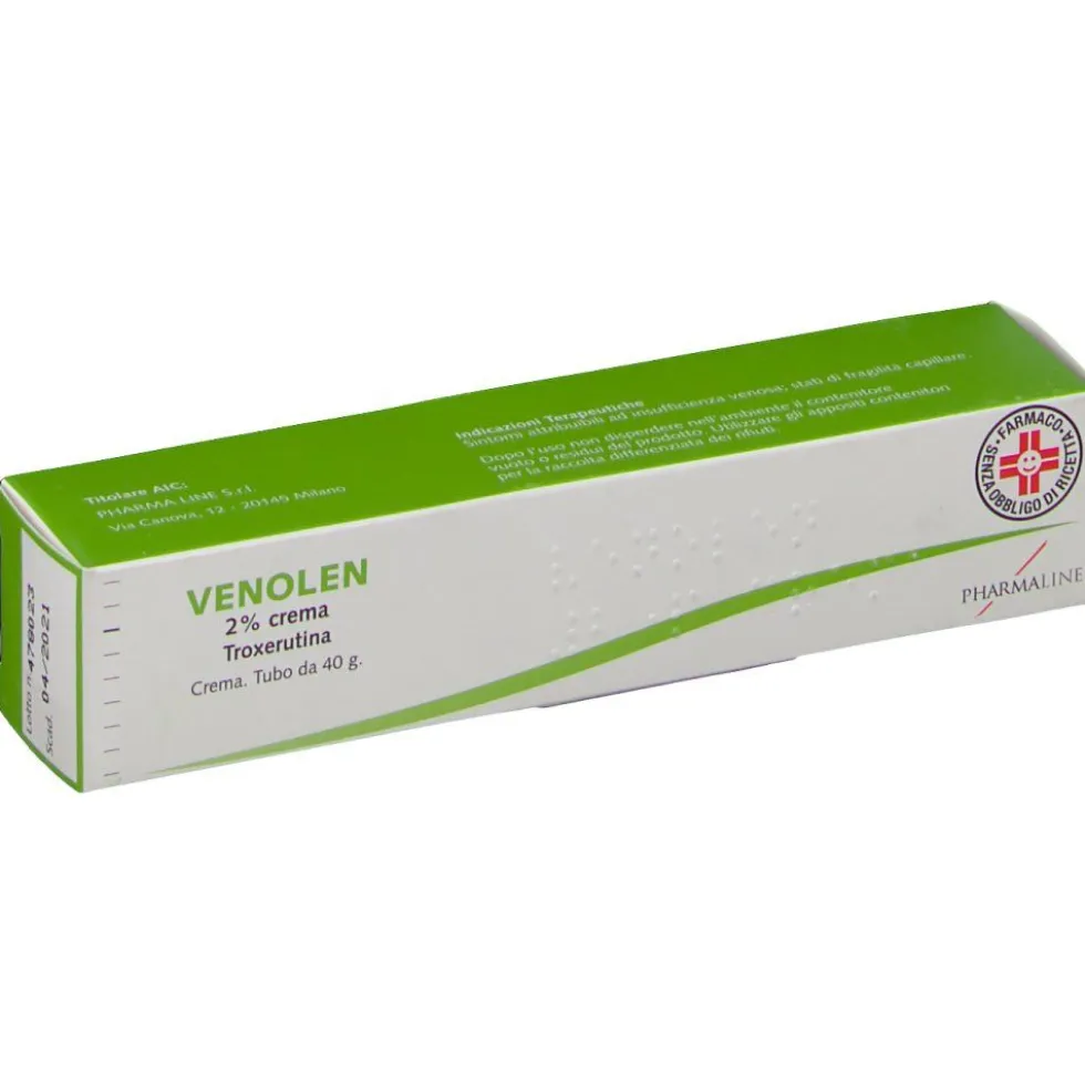 Pharmaline Venolen 2% - Crema vasoprotettiva per il microcircolo, 40 g