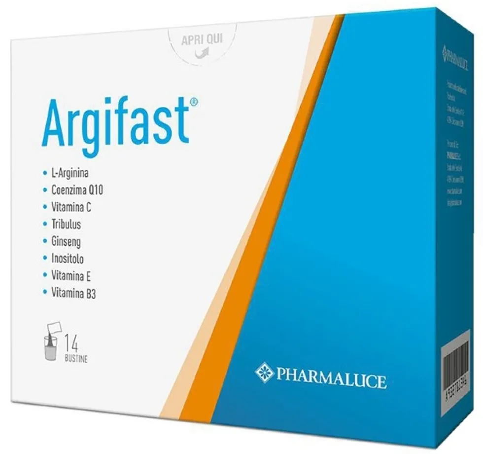 Pharmaluce Argifast - integratore virilità ed energia per l'uomo, 14 bustine da 7,5 g