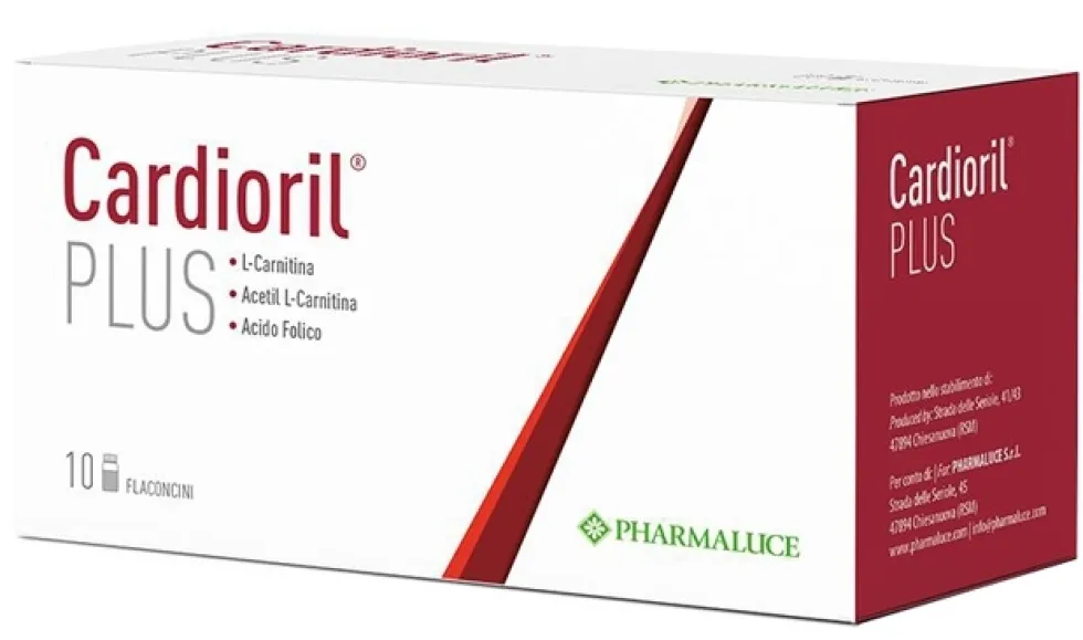 Pharmaluce Cardioril Plus - Integratore ricostituente contro la stanchezza, 10 flaconcini