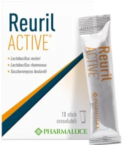 Pharmaluce Reuril Active - Integratore probiotico per la flora intestinale, 10 stick orosolubili