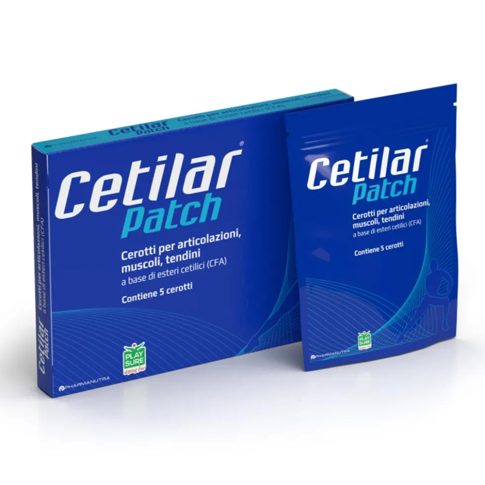 PharmaNutra Cetilar Patch - Cerotti per il dolore di articolazioni, muscoli e tendini, 5 cerotti