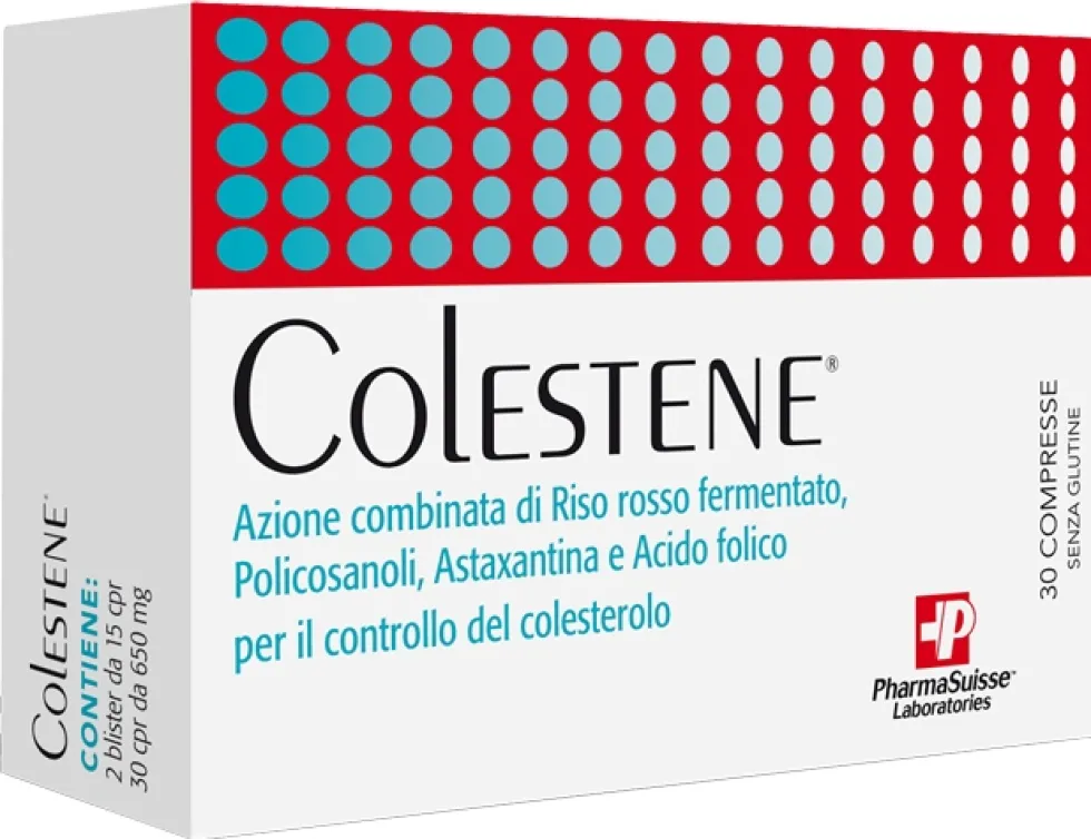 Pharmasuisse Laboratories Colestene - Integratore alimentare per il colesterolo, 30 compresse