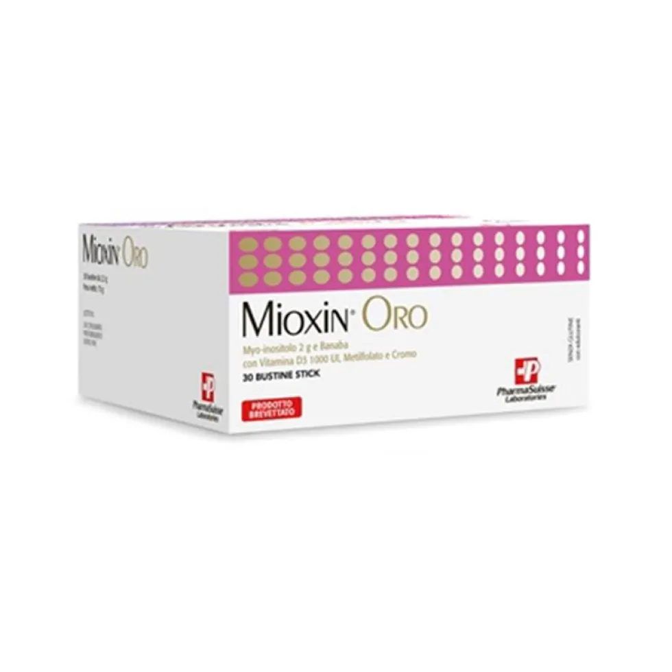 Pharmasuisse Mioxin Oro - Pharmasuisse integratore fertilità per l'ovaio policistico, 30 bustine