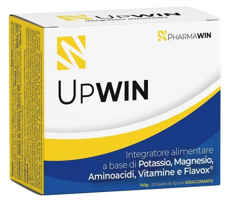 Pharmawin Upwin - Ricostituente per la stanchezza e i muscoli, Pharmawin integratore 20 bustine