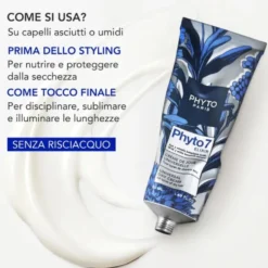 Phyto 7 Elixir Crema da Giorno Universale Capelli Secchi Molto Secchi Nutrimento Quotidiano, 50ml