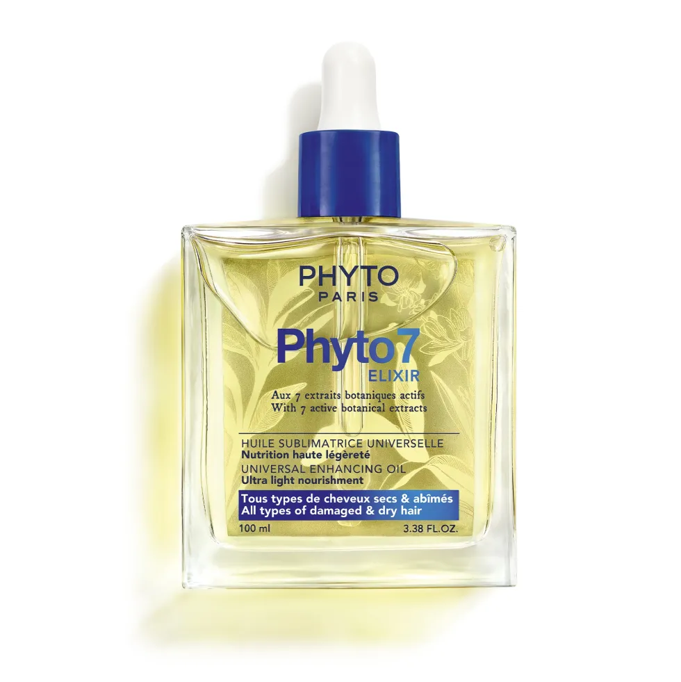 Phyto 7 Elixir - Olio multiuso per nutrire i capelli secchi e danneggiati, 100 ml