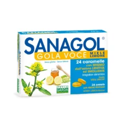 Phyto Garda Sanagol - Gola Voce Integratore al Miele e Limone, 24 Caramelle
