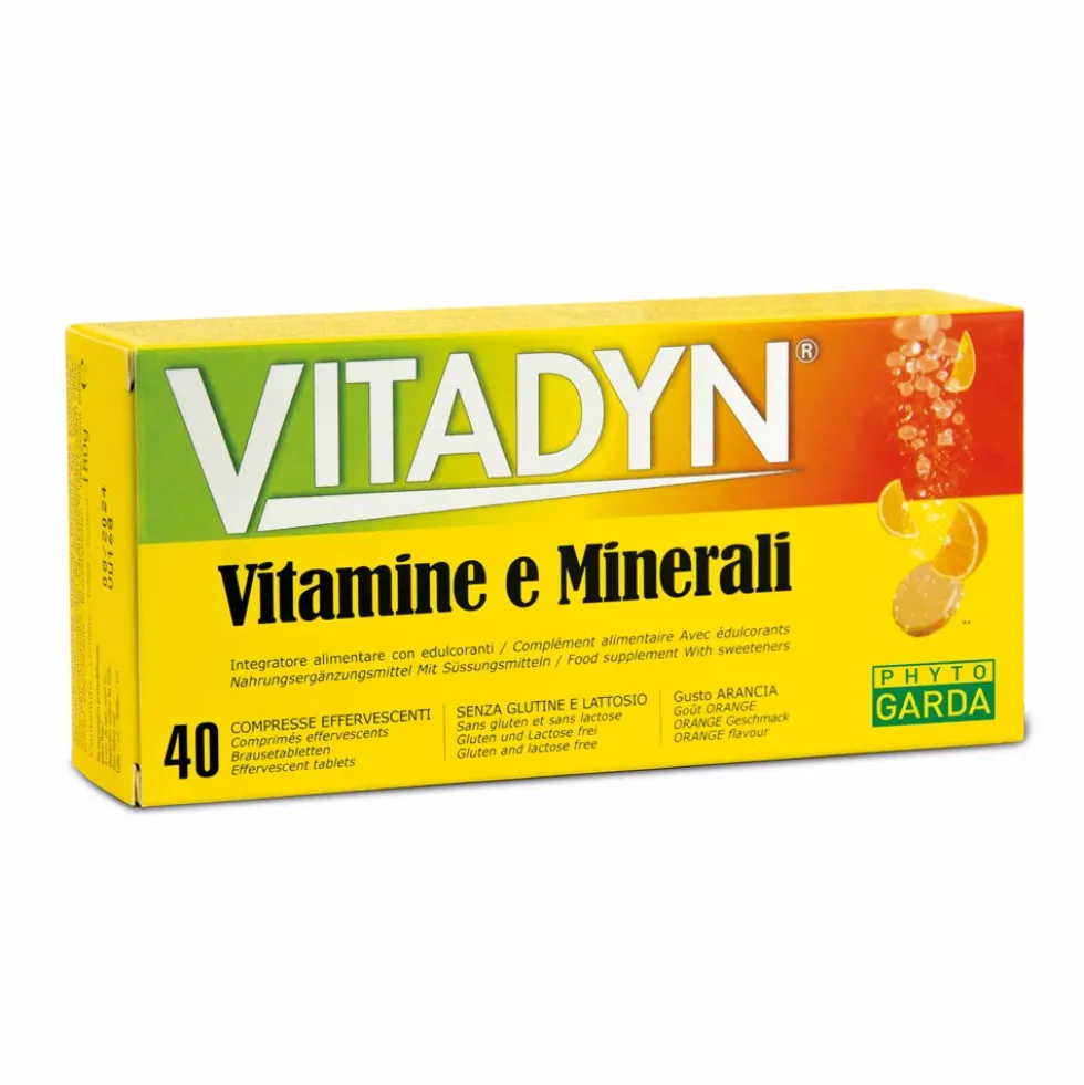 Phyto Garda Vitadyn - Integratore di vitamine e minerali per l'energia, 40 compresse effervescenti
