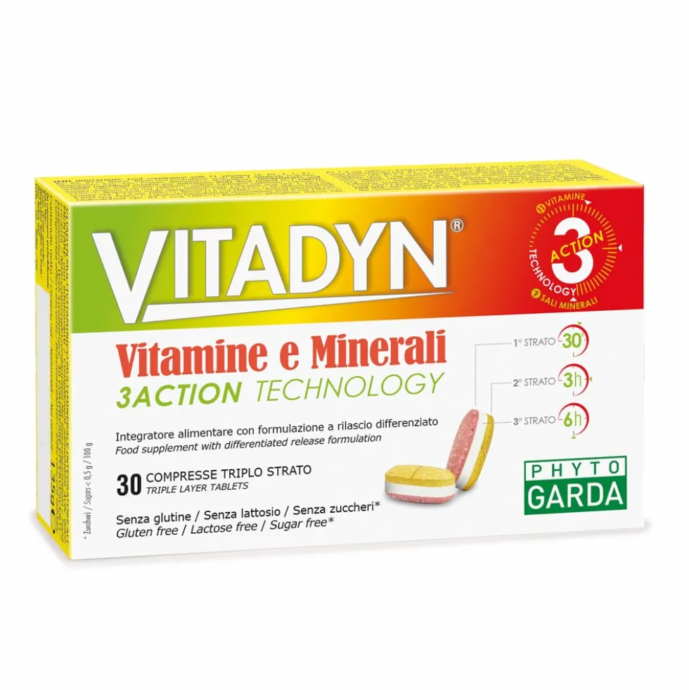 Phyto Garda Vitadyn - Vitamine e Minerali 3Action Technology, 30 compresse