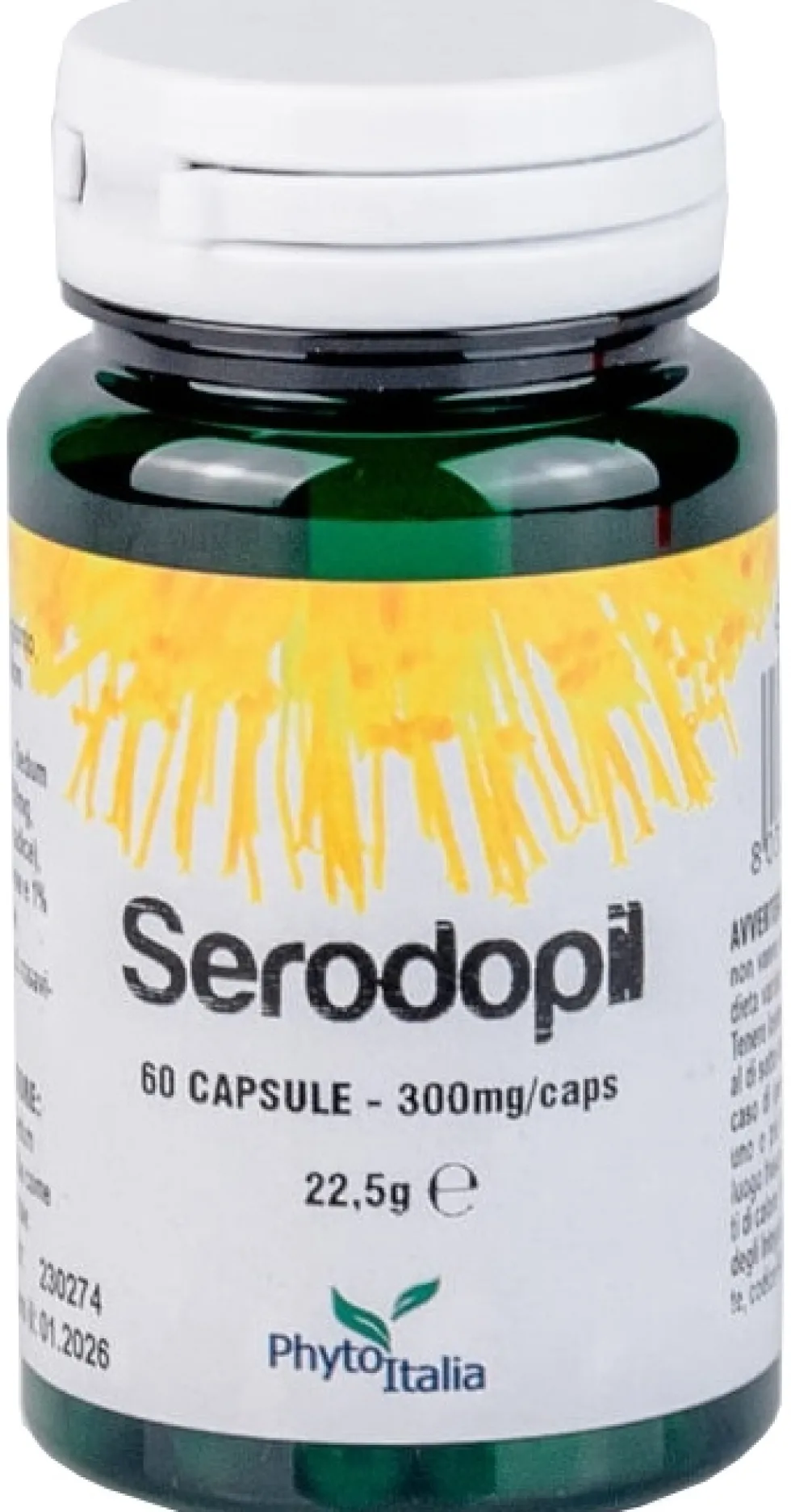 Phytoitalia Serodopil - Integratore tonico per la stanchezza fisica e mentale, 60 capsule