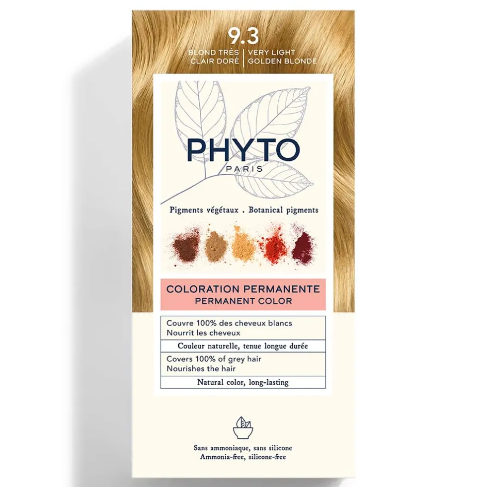 Phyto PhytoColor 9.3 biondo chiarissimo dorato - Tinta permanente per i capelli bianchi, 1 kit