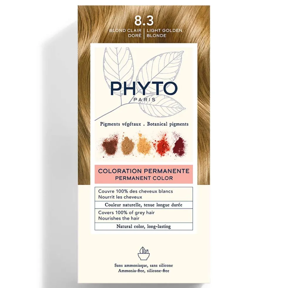 Phyto PhytoColor - Colorazione Permanente Colore 8.3 Biondo Chiaro Dorato, 1 Kit