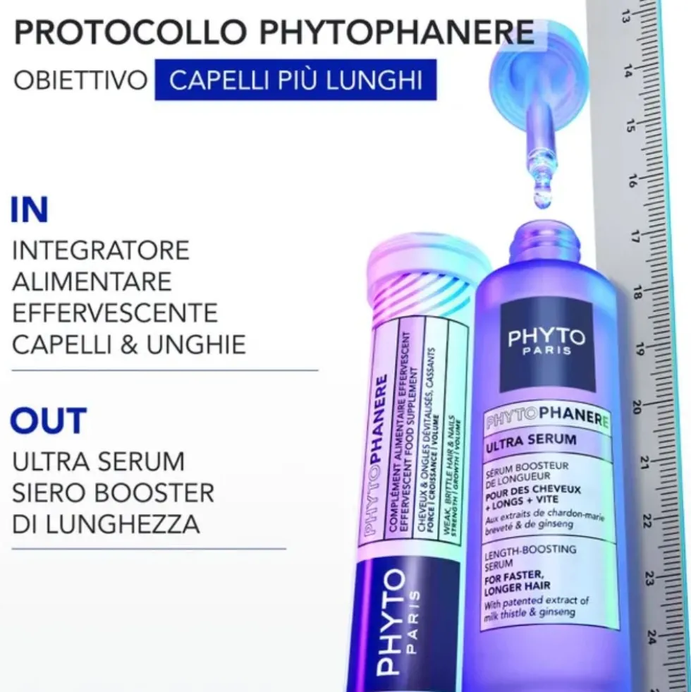 Phyto Phytophanere - Integratore effervescente per la forza di capelli e unghie, 30 compresse